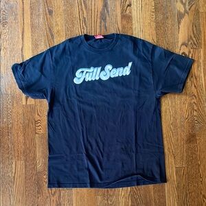 Dark Blue FULL SEND T-Shirt.